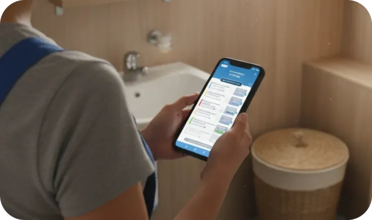 Module Conciergerie ménage_Inaxel.webp Interface de l’application mobile Naxi Nomad Premium Module conciergerie pour gérer un camping